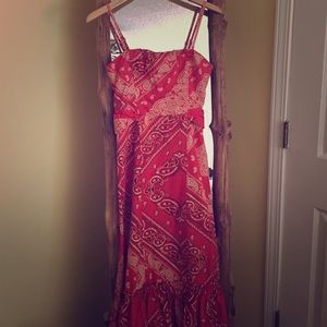 Anthro paisley bandana print dress